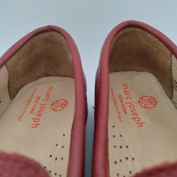 Marc Joseph Loafers Women's 5 EU 35 Slip On Red Leather Comfort Flats Career - Picture 7 of 15